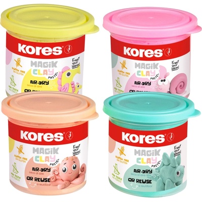 Kores MAGIC CLAY PASTELKY 4 farby