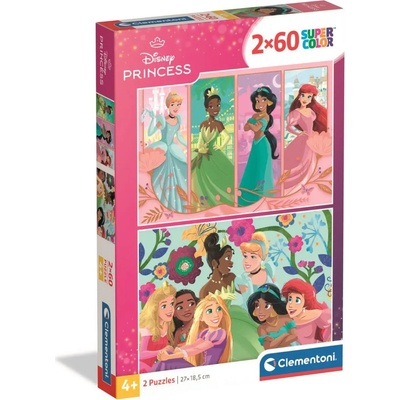 Clementoni - Puzzle 2x60 Princess - 40 - 99 piese
