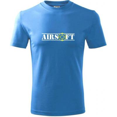 Airsoft nápis tričko detské svetlomodrá