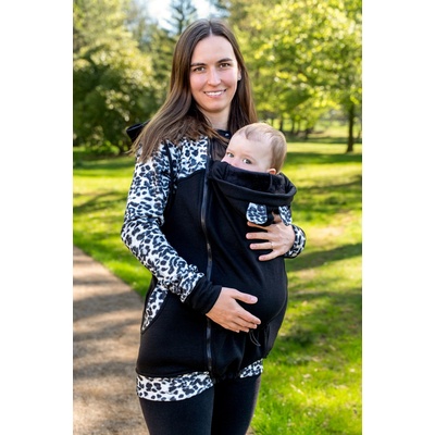 Jsem máma nosicí mikina s kapucí Sněžný leopard – Zboží Dáma