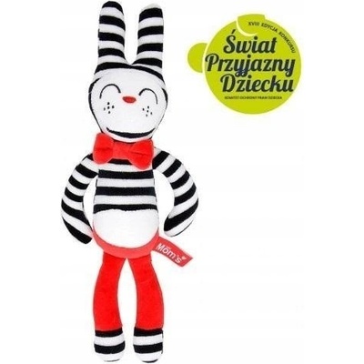 Hencz Toys plyšová hračka v kontrastných farbách králiček červený