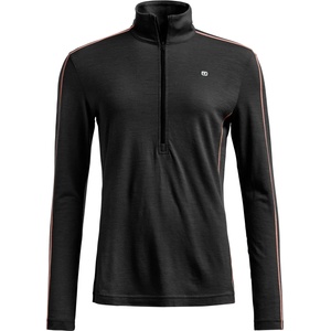 Ortovox Дамско мериносово термобельо Ortovox Women's 185 Rock'N'Wool Zip Neck Merino base layer - Black Raven (115-2706-0114)