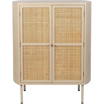 White Label Living Кремав ратанов шкаф 80x100 cm Amaya - White Label (4100080)