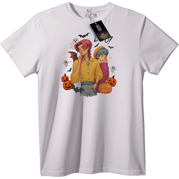 NOONEBRAND Тениска Аниме Призраци за Halloween - L, White