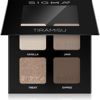 SIGMA Quad палитра сенки за очи цвят Tiramisu 4 гр