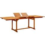 vidaXL Градинска трапезна маса, (160-240)x100x75 cм, акация масив (316566)
