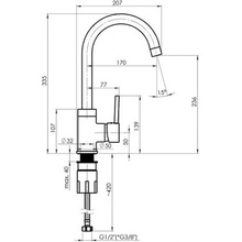 RUBINETA Axe-33 AX30108