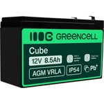 Green Cell AGM 12V 8.5Ah battery fleece battery VRLA lead lead battery replacement battery supply battery cycle-proof maintenance-free for alarm, UPS, UPS, energy reserve, security technology, telecom - AGM47