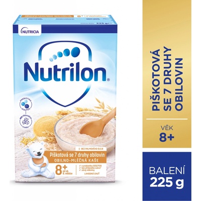 Nutrilon obilno-mliečna piškótová so 7 druhmi obilnín 225 g