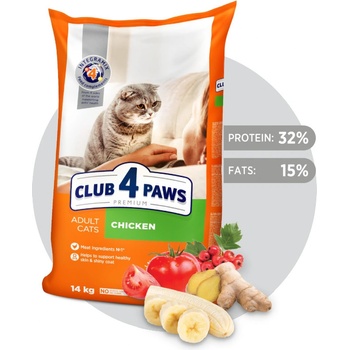 CLUB 4 PAWS Premium Chicken For adult cats 14 kg