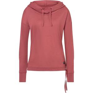super. natural Дамски вълнен пуловер super. natural Women's Funnel Hoodie - Roan Rouge - размер XS (105-4297-0811)