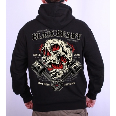 BLACK HEART FLAME PISTON Černá
