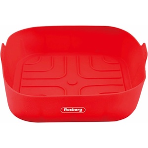 Rosberg Силиконова форма за Airfryer Rosberg R51980SSN, 18x18x5 см, Червен (5R1980SSNR) - topmarket