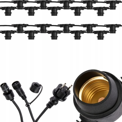 Kobi Zahradní girlanda řetěz 20x E27 pro LED 20m – Zbozi.Blesk.cz