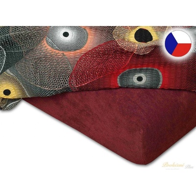 Dadka Froté prostěradlo bordó 60x190x10