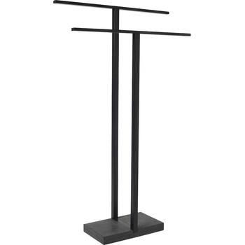 blomus Стояща закачалка за кърпи menoto, 86 см, двойна - черна (blomus-69150)