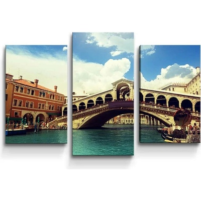 Sablio Obraz - 3-dílný Ponte di Rialto - 75x50 cm