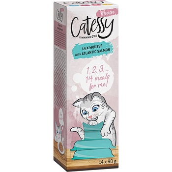 Catessy Mousse s lososom atlantickým 14 x 90 g