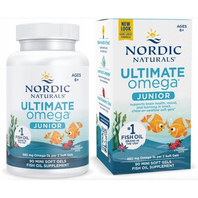 Nordic Naturals Ultimate Omega Junior 680 mg 90 kapsúl s jahodovou príchuťou