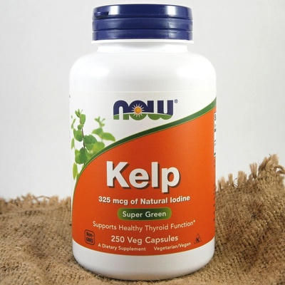 Now Kelp s přírodním jódem 328 μg 250 rostlinných kapsúl