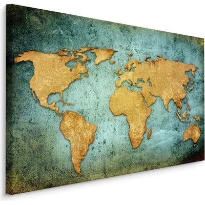 MyBestHome BOX Plátno Mapa Světa V Módní Edici Varianta: 100x70
