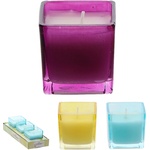 Chomik Комплект 3 декоративни свещи Citronella 5x5cm микс цветове 64460 (INA7447)