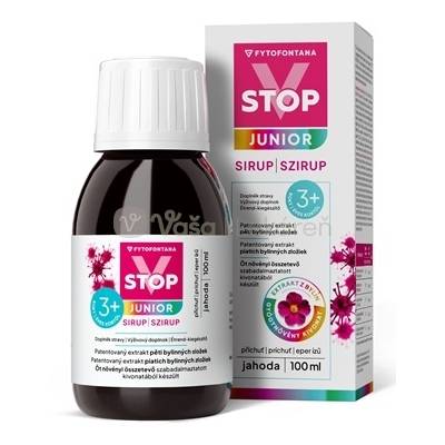 Fytofontana V-STOP Junior Sirup s príchuťou jahody (od 3 rokov) 100 ml bylinný sirup