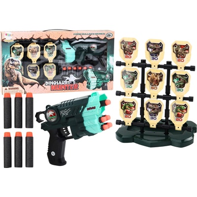 mamido Sada pistole s terčem a pěnovými šipkami Dinosauři zelená – Hledejceny.cz