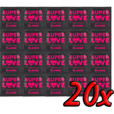 SuperLove Premium Latex Condoms Classic 20 pack
