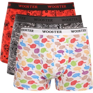 Wooster Набор от три - мъжки боксерки Wooster многоцветни Wooster | Cherven Byal Siv Mnogotsveten | МЪЖЕ | S