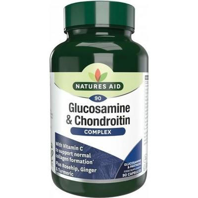 Natures Aid Glucosamine & Chondroitin Complex so zázvorom a kurkumínom 90 kapsúl