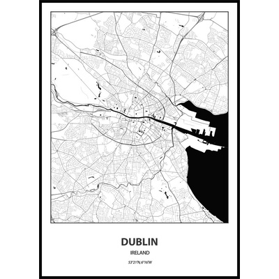 Jen tak z lásky Plakát Mapa města (více variant měst) Rozměr plakátu: 40 x 50 cm, Město: Dublin