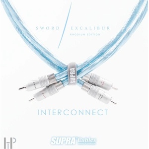 Supra Cables Supra Sword-ISL Excalibur - Референтен сигналния кабел с Rhodium RCA конектори 1, 5 м (071865)