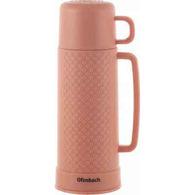 Ofenbach termoska skleněná lahev 450 ml růžová