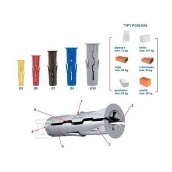 Rawlplug Universal manifold 10x36 with insert 6x60 UNO-10+660 /100pcs. /