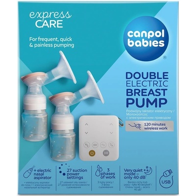 Canpol babies Dvojitá elektrická Canpol 2v1 s nosním nástavcem Express