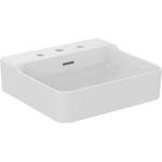 Ideal Standard Conca Ceram - Умивалник за монтаж върху плот 50x45 см, с преливник, 3 отвора за смесител, бял T381301 (T381301)