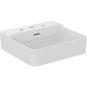 Ideal Standard Conca Ceram - Умивалник за монтаж върху плот 50x45 см, с преливник, 3 отвора за смесител, бял T381301 (T381301)
