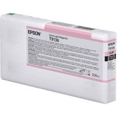 Epsonblaek Epson Vivid Light Magenta T9136- касета с мастило 200 мл (C13T91360N)