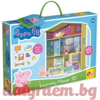 Lisciani Образователен комплект Пепа Пиг, 3d къща с мебели, lisciani li92055 (li92055)