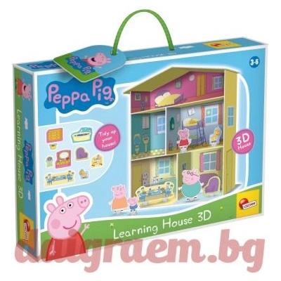 Lisciani Образователен комплект Пепа Пиг, 3d къща с мебели, lisciani li92055 (li92055)