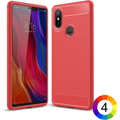 Xiaomi Mi 8 SE (5.88-inch) Удароустойчив Carbon Fiber Калъф и Протектор