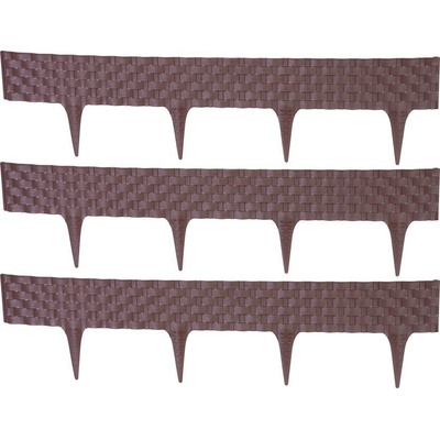 Strend Pro 2171287 Rattan Palisade 82 x 20 x 9,5 cm tmavo hnedá 3 ks