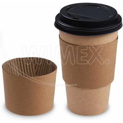 WIMEX s. r. o WIMEX s. r. o. Кафяв хартиен маншет за чаша Ø80 мм [100 бр. ]
