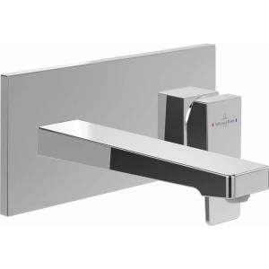 Villeroy & Boch Architectura Square вграден смесител за мивка, гланциран хром, без скрито тяло (TVW12500300061)