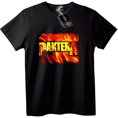 NOONEBRAND Тениска Pantera Огнено Лого - XL, Black