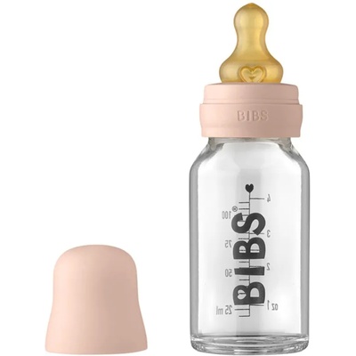 BIBS Baby Glass Bottle 110 ml бебешко шише Blush 110ml
