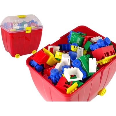 Lean Toys Veľký box na kolieskach so stavebnicou 280 ks