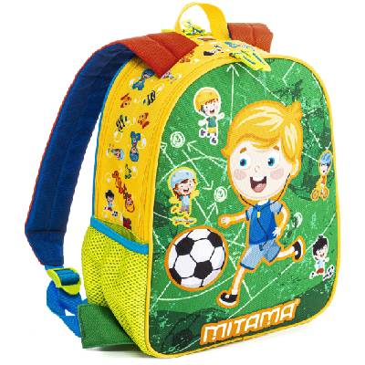 Раница за детска градина с две лица Mitama Spinny - Football-Shark (634031)