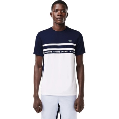 Lacoste Тениска Lacoste Men's Pique T-Shirt - White/Navy Blue